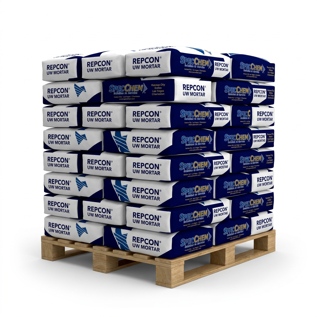 RepCon Under Water Mortar Fiber-Reinforced Underwater Hand Pack Repair Mortar RCONUW-BAG-1 SpecChem Half Pallet - 30 Bags (50BLS.)