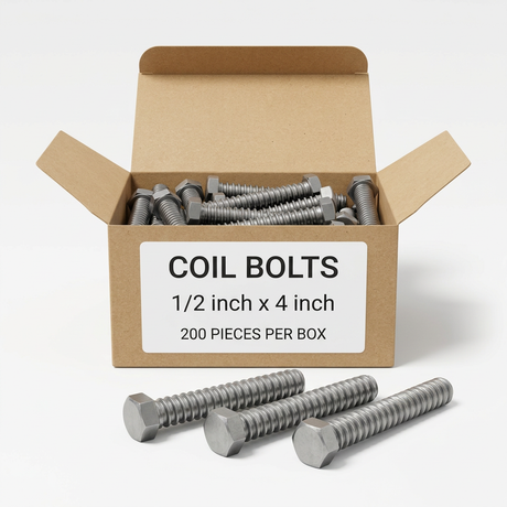 Coil Bolts 50A400CBH0P OCM 1/2" x 4" (200 Pieces)