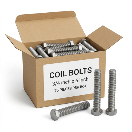 Coil Bolts 75S600CBH0P OCM 3/4" x 6" (75 Pieces)