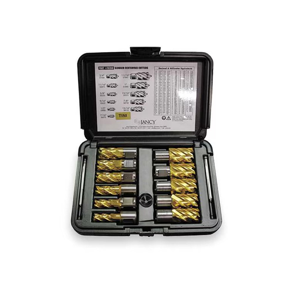 FEIN Slugger 11-Piece Cutter Set 7/16 in to 1-1/16 in - 3/4 in Straight Shank 63134999022 FEIN Cobalt TiN Coated 1 in
