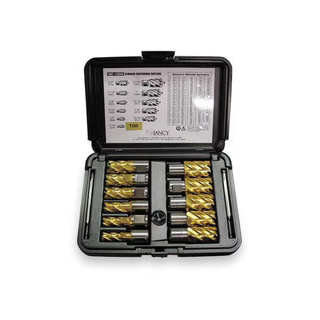 FEIN Slugger 11-Piece Cutter Set 7/16 in to 1-1/16 in - 3/4 in Straight Shank 63134999022 FEIN Cobalt TiN Coated 1 in