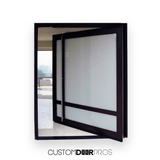 Koi Frosted Pivot Door Custom Iron Door Pros