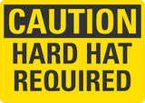 Caution OSHA Sign: Hard Hat Required