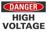 Danger OSHA Sign: High Voltage Lyle Signs