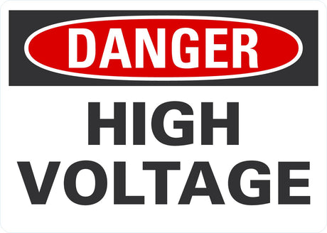 Danger OSHA Sign: High Voltage Lyle Signs