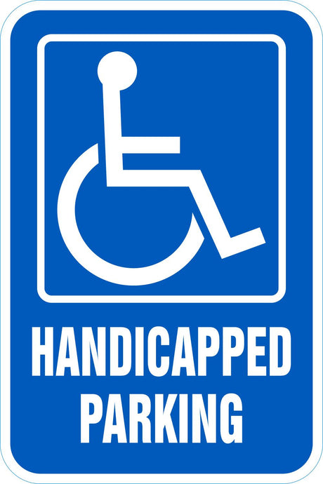 Handicapped Parking Sign: Handicapped Parking (With Symbol)