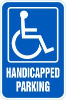 Handicapped Parking Sign: Handicapped Parking (With Symbol)