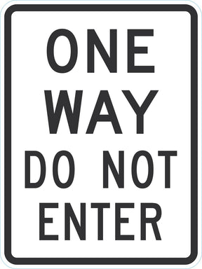 Parking Lot Sign: One Way Do Not Enter