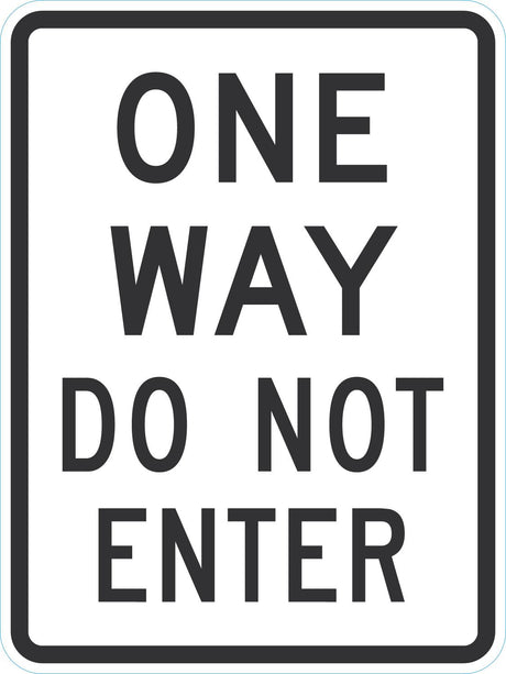 Parking Lot Sign: One Way Do Not Enter