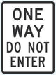 Parking Lot Sign: One Way Do Not Enter