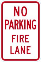 Delaware No Parking Sign: No Parking Fire Lane