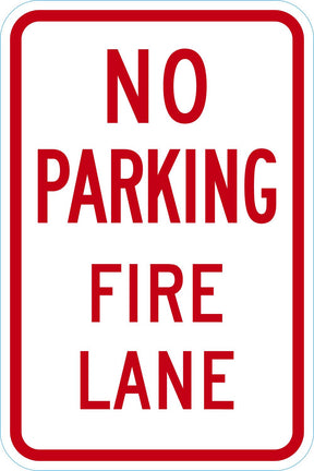 Delaware No Parking Sign: No Parking Fire Lane