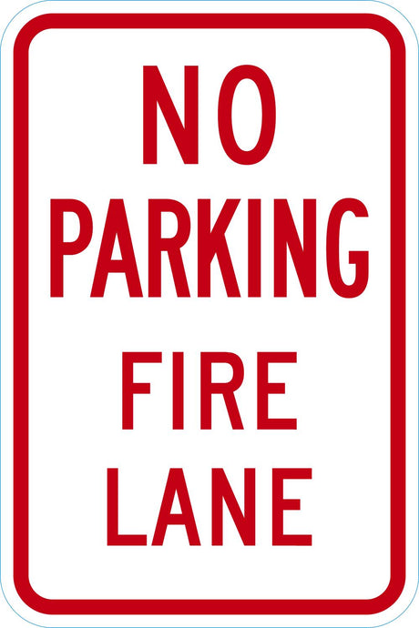 Delaware No Parking Sign: No Parking Fire Lane
