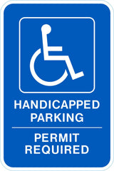 Handicapped ADA Sign: Handicapped Parking Permit Required