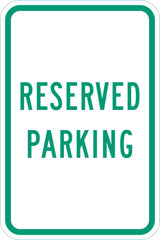 Parking Sign: Reserved Parking