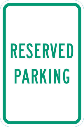 Parking Sign: Reserved Parking