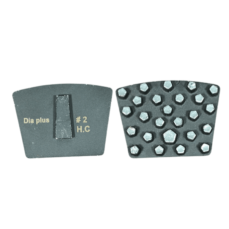 Multi Layered Brazed Trapezoid Grinding Segment VBT-HSS-2 Dia Plus Hex Shape - Step 2 (Scanmaskin)