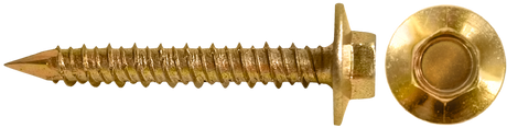 CONCRETE SCREWS - HEX FLANGE QUICK-CON (YELLOW ZINC) Daggerz