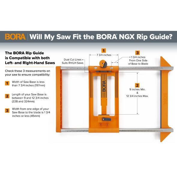NGX Twin Rail Rip Guide - Bora
