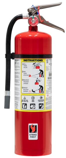 10 Pound Multi-Purpose Dry Chemical Portable Fire Extinguisher Strike First