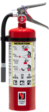 5 Pound Multi-Purpose Dry Chemical Portable Fire Extinguisher Strike First