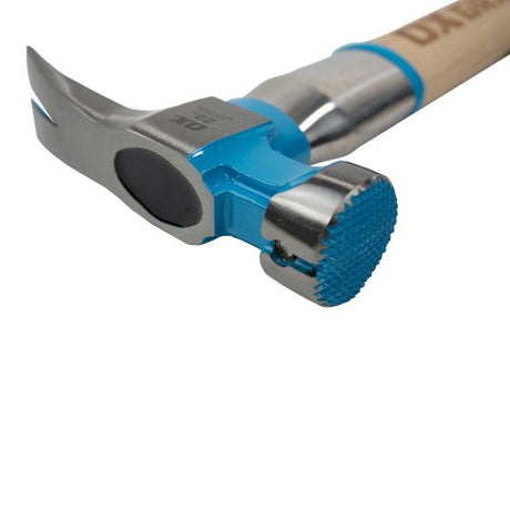OX Pro 22-Ounce Milled Face Framing Hammer | Curved Hickory Handle w/ Steel Reinforcement Ox Tools
