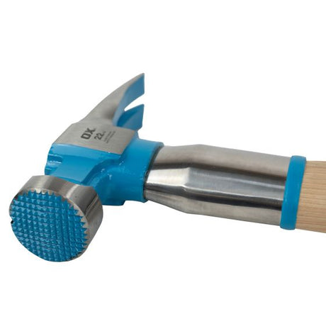 OX Pro 22-Ounce Milled Face Framing Hammer | Curved Hickory Handle w/ Steel Reinforcement Ox Tools