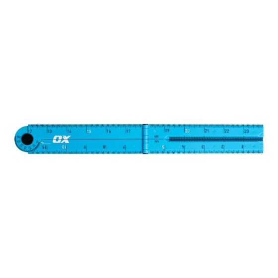 OX Pro 24-Inch Imperial Tuff Rule | Cyan - Ox Tools