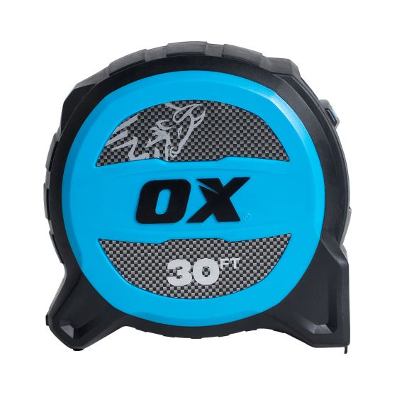 OX Pro 30-Foot Tuff Blade Tape Measure - Magnetic Dual Hook & 1 1/4" Wide Blade - Ox Tools