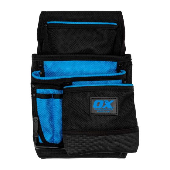 OX Pro Dynamic Nylon 7 Pocket Pouch with Hammer Holder - Ox Tools