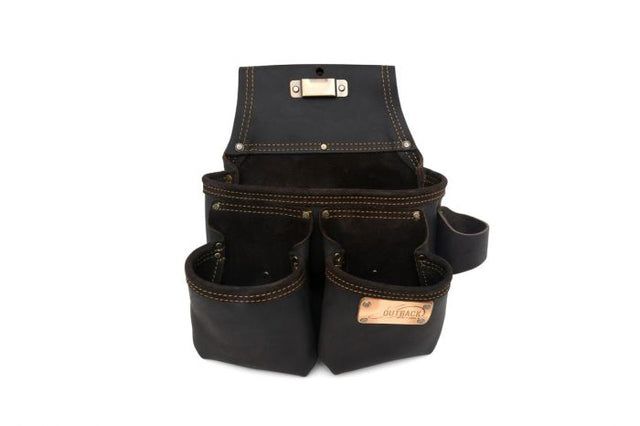 OX Pro Framer's Tool Bag, Oil-Tanned Leather, 3 Pouch Ox Tools