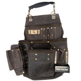 OX Pro Oil Tanned 14 Pocket Top Grain Pouch with Air Gun Holder Ox Tools