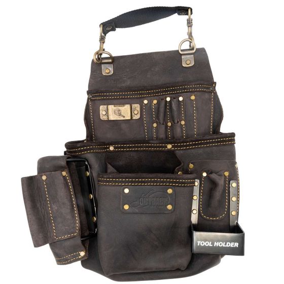 OX Pro Oil Tanned 14 Pocket Top Grain Pouch with Air Gun Holder Ox Tools