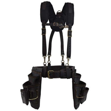 OX Pro Oil-Tanned Leather Framing Rig With Suspenders Ox Tools
