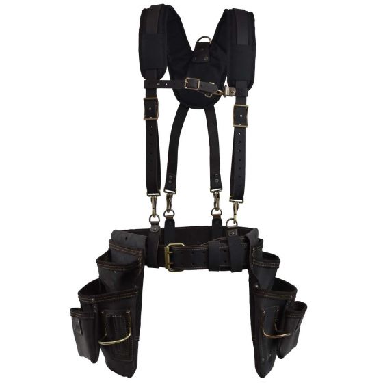OX Pro Oil-Tanned Leather Framing Rig With Suspenders Ox Tools
