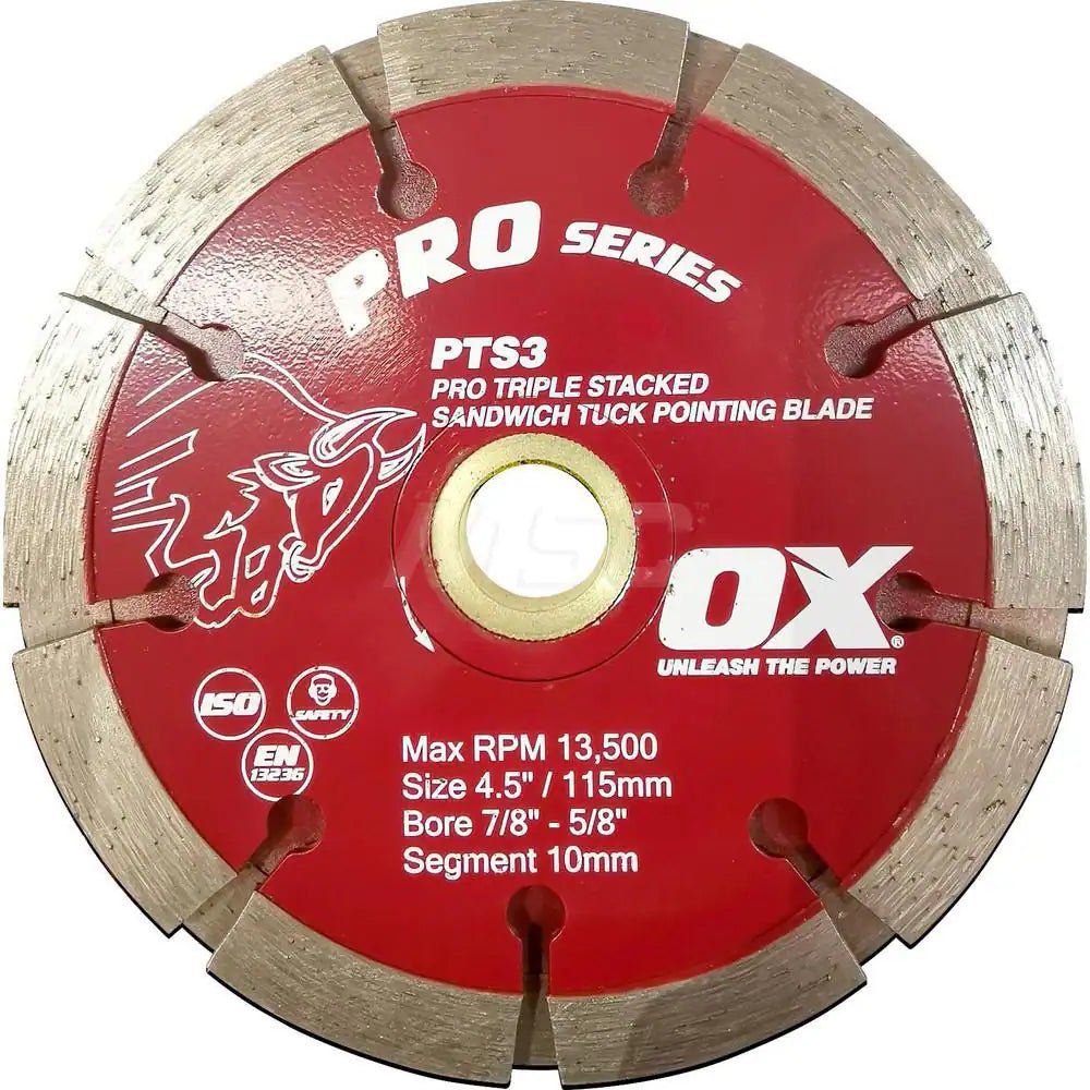 OX Pro Triple Stacked Sandwich Tuck Pointing Diamond Blade | 4.5" / 114mm - Ox Tools