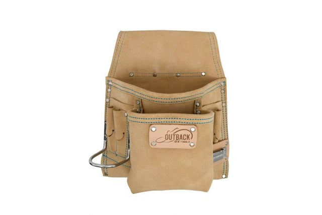 OX Trade Tool/Fastener Pouch - Suede Leather | 10-Pocket Ox Tools
