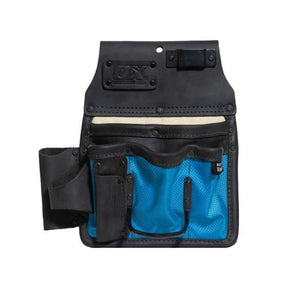 OX Ultimate 10-Pocket Leather & Nylon Drywaller's Pouch w/ Kevlar Reinforcement Ox Tools