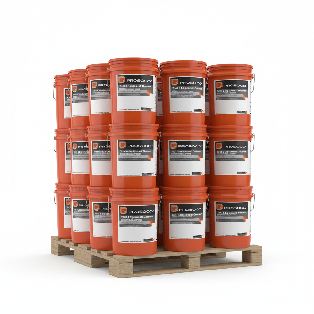 Tool & Equipment Cleaner - Bulk & Pallet Quantities 47800-05GAL (Pallet) Prosoco Pallet of 32 Units (5 Gallon Units)
