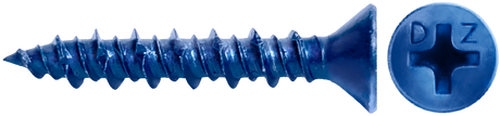 CON CONCRETE SCREWS - PHILLIPS FLAT (BLUE GUARD COATING) - #3 Phillips Daggerz