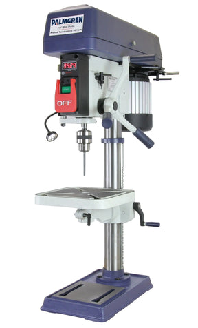 15" 16-Speed Floor Step Pulley Drill Press with LED Readout Palmgren