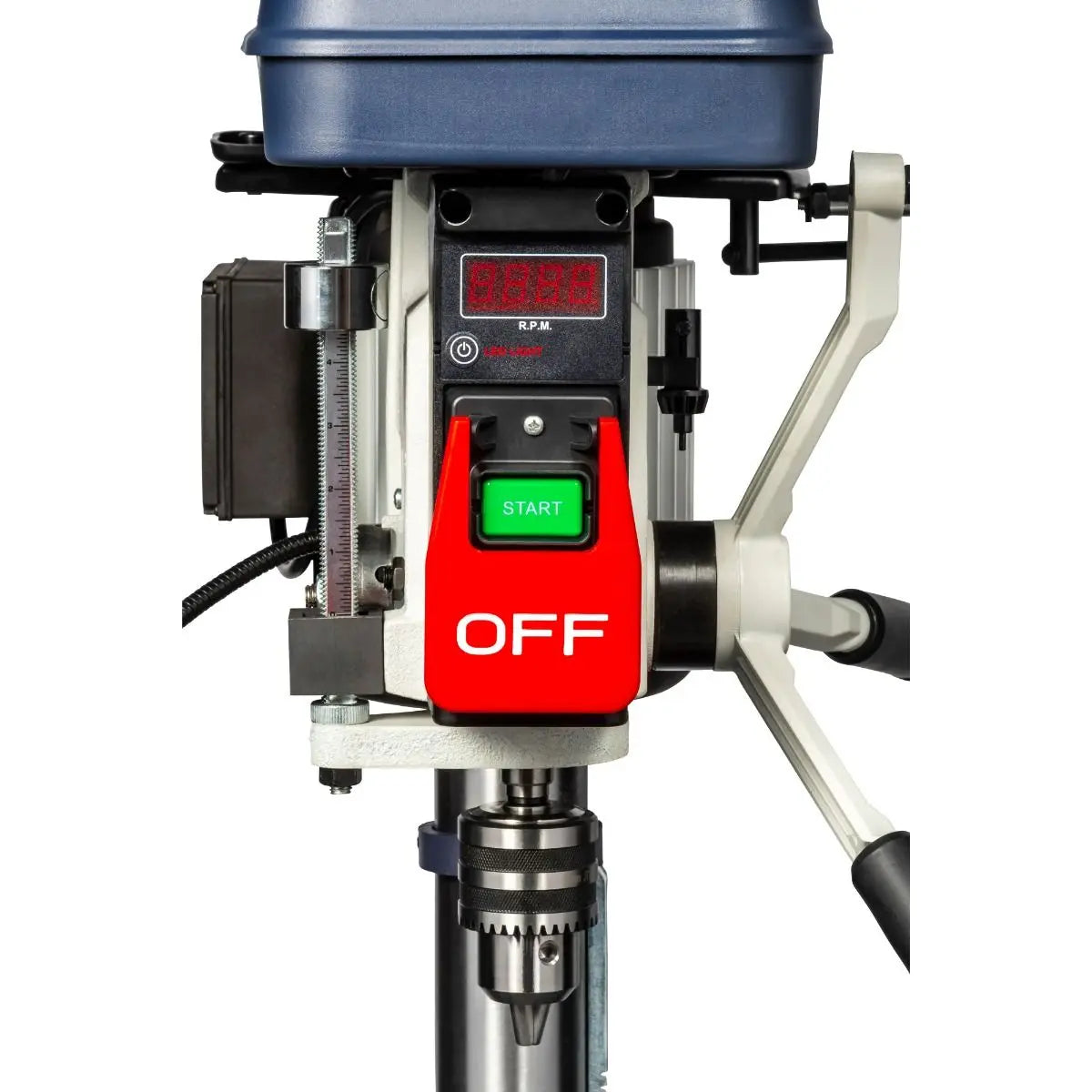 15" 16-Speed Floor Step Pulley Drill Press with LED Readout Palmgren