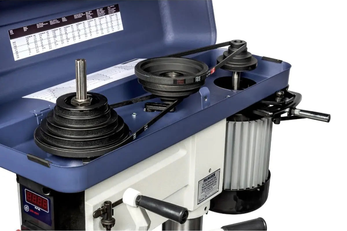 20" 16-Speed Floor Step Pulley Drill Press (120/240V 1 Phase) Palmgren
