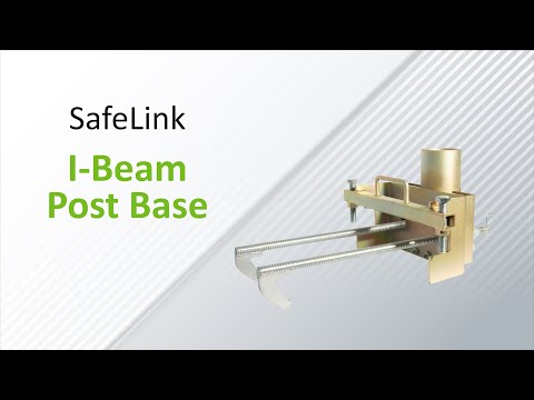 SafeLink I-Beam Post Base: 6" to 14″/36″ Safewaze
