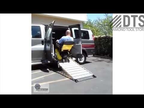 48" Wide Modular Ramp System with Loop End Handrails Roll-A-Ramp