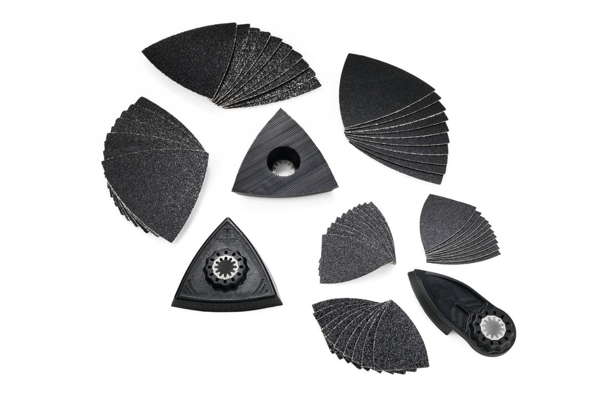 FEIN Best of Starlock Sanding Kit with Assorted Backing Pads and Sanding Sheets 63 Pcs. FEIN