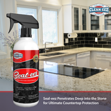 Granite Cleaner & Sealer Kit With Free Microfiber Cloth 24oz Clean-eez