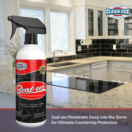 Granite Cleaner & Sealer Kit With Free Microfiber Cloth 24oz Clean-eez