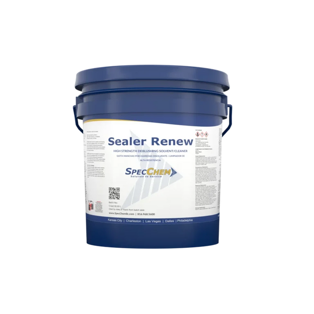 Sealer Renew High-Strength Deblushing Solvent/Cleaner - 5 Gallon SpecChem