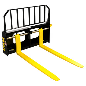 Skid Steer Loader Pallet Forks w/ Floating Tyne Design Digga